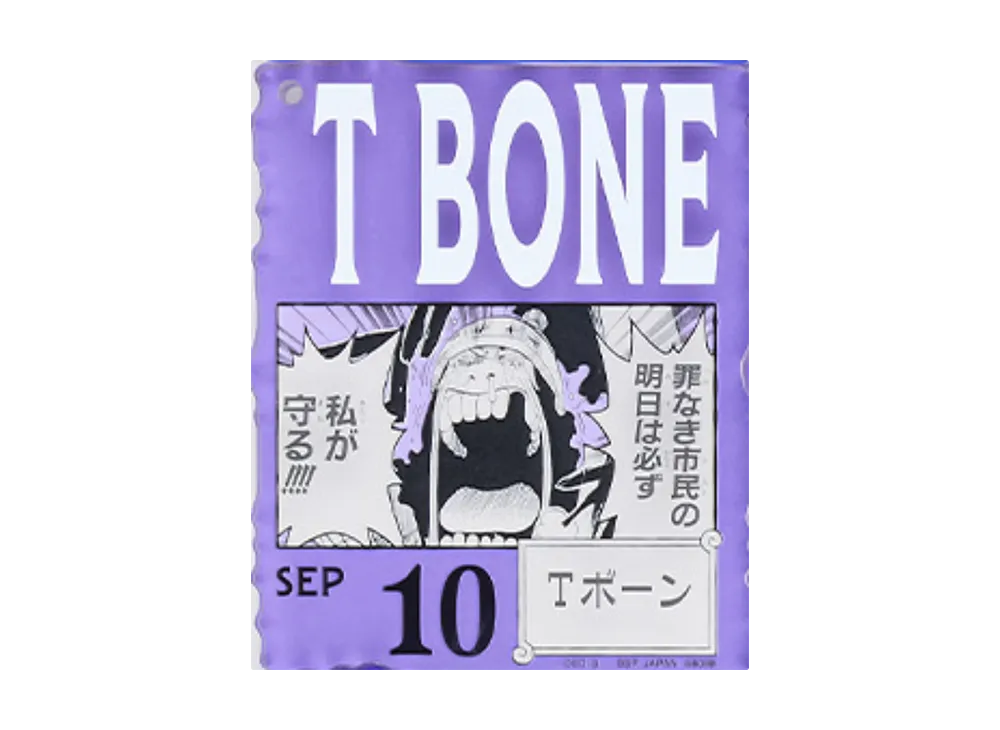 BANDAI "Ichiban Kuji" -ONE PIECE BASE SHOP Lottery 366DAYS OF BIRTHDAYS- Birth Month January-March Ryo Colors Acrylic Block Charm Prize 9/10 T-Bone
