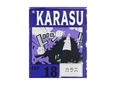 BANDAI "Ichiban Kuji" -ONE PIECE BASE SHOP Lottery 366DAYS OF BIRTHDAYS- Birth Month January-March Ryo Colors Acrylic Block Charm Prize 9/18 Karasu