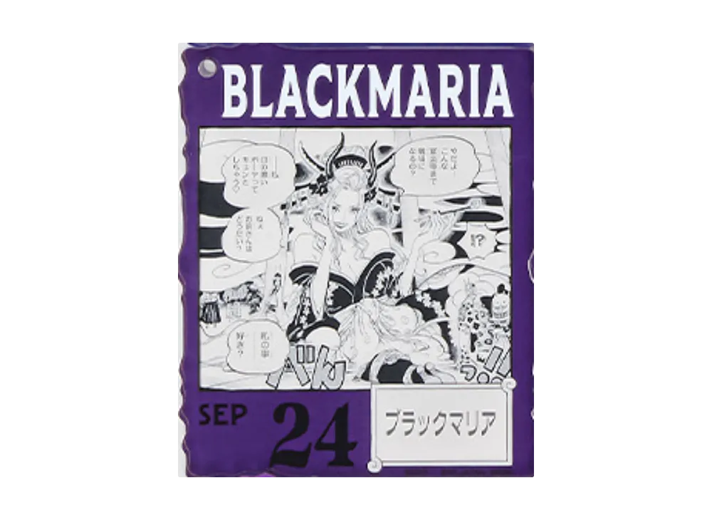 BANDAI "Ichiban Kuji" -ONE PIECE BASE SHOP Lottery 366DAYS OF BIRTHDAYS- Birth Month January-March Ryo Colors Acrylic Block Charm Prize 9/24 Black Maria