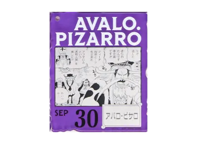 BANDAI "Ichiban Kuji" -ONE PIECE BASE SHOP Lottery 366DAYS OF BIRTHDAYS- Birth Month January-March Ryo Colors Acrylic Block Charm Prize 9/30 Avalo. Pizarro
