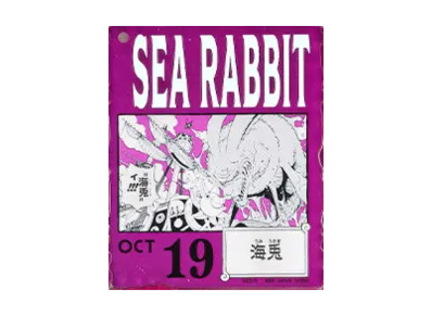 BANDAI "Ichiban Kuji" -ONE PIECE BASE SHOP Lottery 366DAYS OF BIRTHDAYS- Birth Month January-March Kon Colors Acrylic Block Charm Prize 10/19 Sea Rabbit