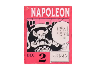 BANDAI "Ichiban Kuji" -ONE PIECE BASE SHOP Lottery 366DAYS OF BIRTHDAYS- Birth Month January-March Kon Colors Acrylic Block Charm Prize 12/2 Napoleon