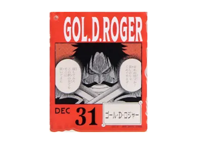 BANDAI "Ichiban Kuji" -ONE PIECE BASE SHOP Lottery 366DAYS OF BIRTHDAYS- Birth Month January-March Kon Colors Acrylic Block Charm Prize 12/31 Gol D. Roger