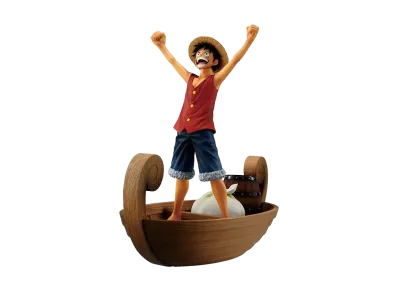 BANDAI "Ichiban Kuji" -One Piece MONKEY.D.LUFFY – Memories of Adventure and Voyage to the Future- C Prize Monkey D. Luffy “I'm Gonna Be King of the Pirates!!!!” Revible Moment