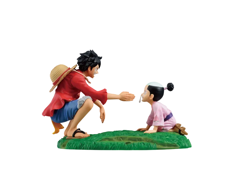 BANDAI "Ichiban Kuji" -ONE PIECE A New Daybreak- C Prize Revible Moment -Ruffy & Momonosuke-