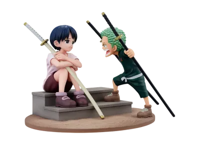 BANDAI "Ichiban Kuji" -One Piece ROAD TO DAWN-Trajectory to Adventure-- C Prize Revible Moment-Roronoa Zoro & Kuina-