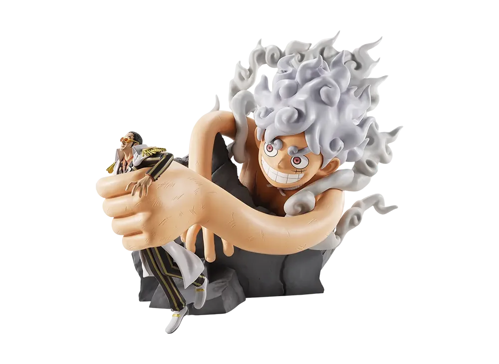 BANDAI "Ichiban Kuji" -One Piece Future Island Egghead ~Burst of Energy~- A Prize Monkey D. Luffy Gear 5 VS Borsalino Revible Moment