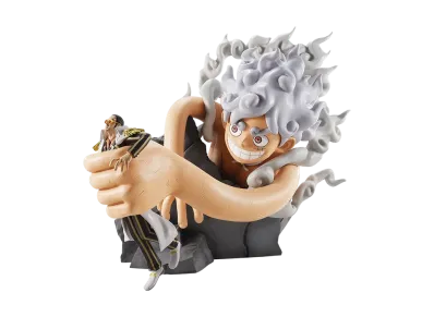 BANDAI "Ichiban Kuji" -One Piece Future Island Egghead ~Burst of Energy~- A Prize Monkey D. Luffy Gear 5 VS Borsalino Revible Moment