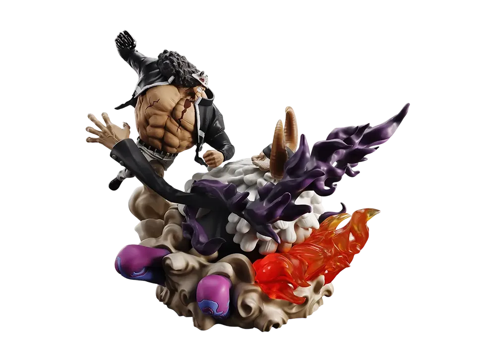 BANDAI "Ichiban Kuji" -One Piece Future Island Egghead ~Burst of Energy~- Last One Prize Bartholomew Kuma vs Saint Jaygarcia Saturn Revible Moment