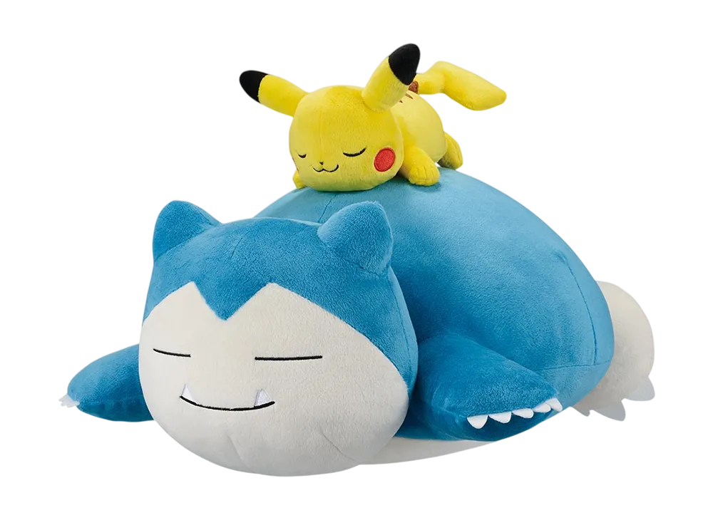 BANDAI "Ichiban Kuji" -2025 Pokemon Collection Lottery ~Let's Go for a Walk!~- B Prize Snorlax & Pikachu Plush