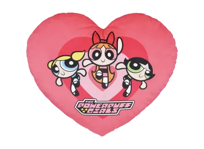 BANDAI "Ichiban Kuji" -Powerpuff Girls- Last One Prize Big Heart Cushion