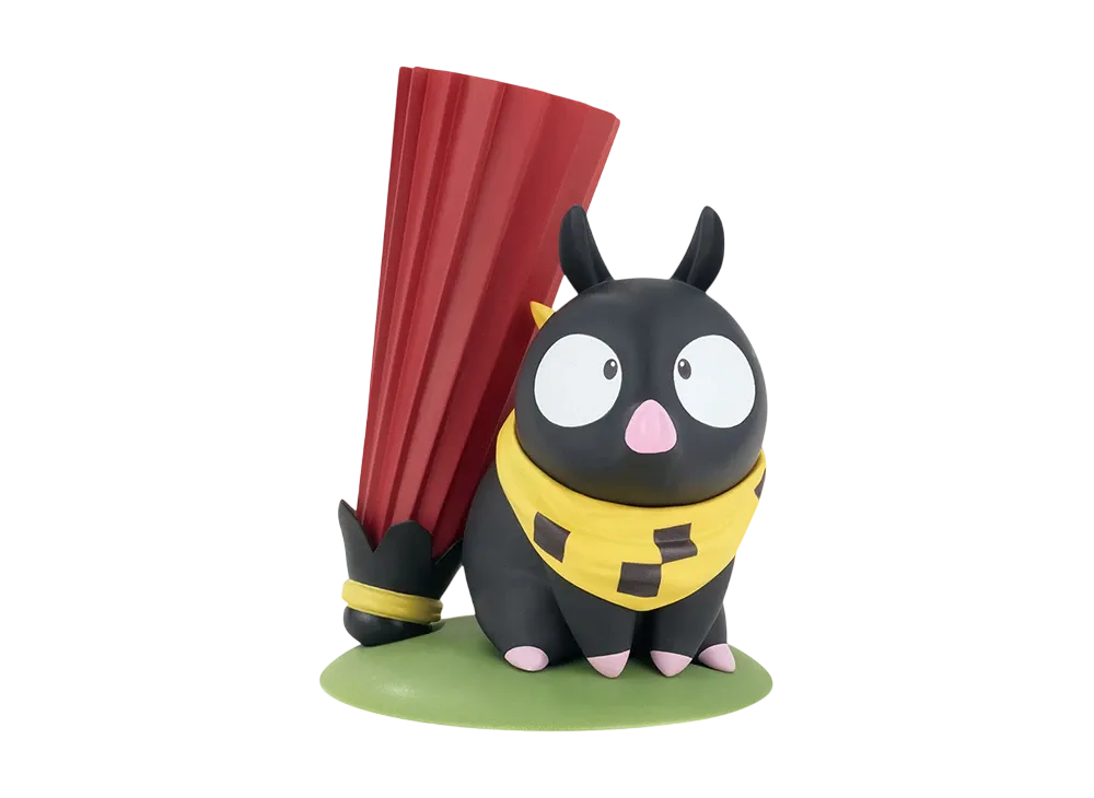 BANDAI "Ichiban Kuji" -TV anime Ranma 1/2- D Prize P-chan Figure with umbrella stand