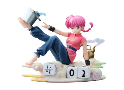 BANDAI "Ichiban Kuji" -TV Anime "Ranma 1/2" 2nd Edition- A Prize Ranma Perpetual Calendar Figure