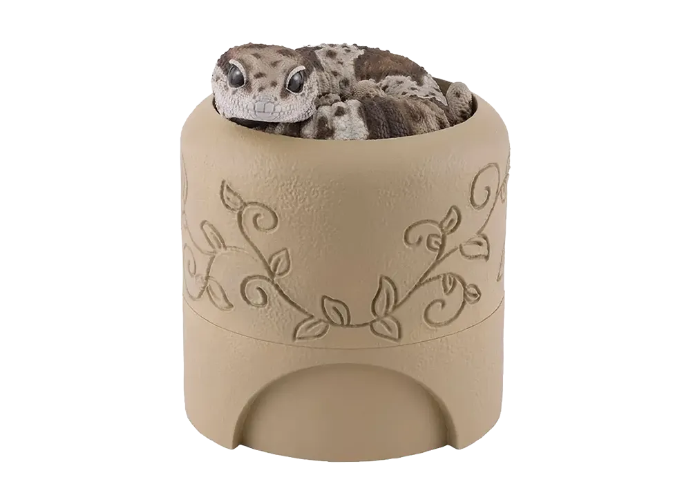 BANDAI "Ichiban Kuji" -Reptiles & Amphibians ~Tiny Friends~ vol.3- D Prize West African Fat-tailed Gecko and Shelter-style Trinket Box