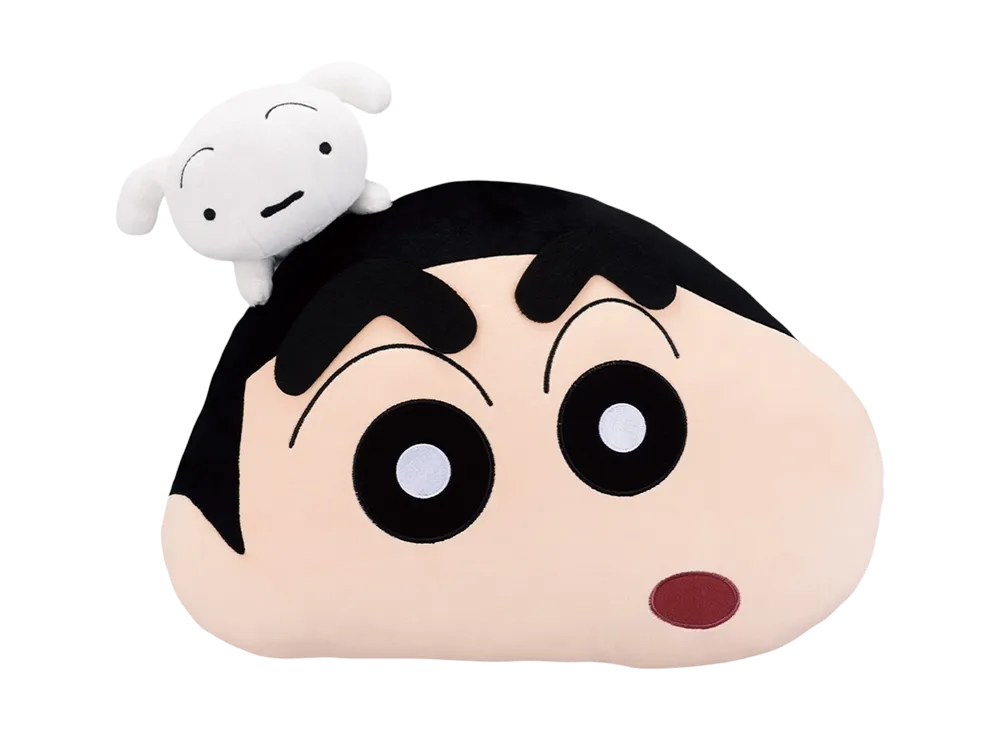 BANDAI "Ichiban Kuji" -Crayon Shin-chan ~I'm Full~- Last One Prize Last Prize: Shiro Tobiki Shin-chan Face Cushion