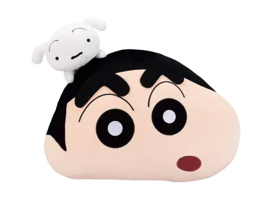 BANDAI "Ichiban Kuji" -Crayon Shin-chan ~I'm Full~- Last One Prize Last Prize: Shiro Tobiki Shin-chan Face Cushion
