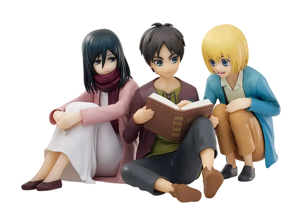 BANDAI "Ichiban Kuji" -Attack on Titan ~Rumble of the Earth~- A Prize Eren & Mikasa & Armin Figure ~The world outside the walls~