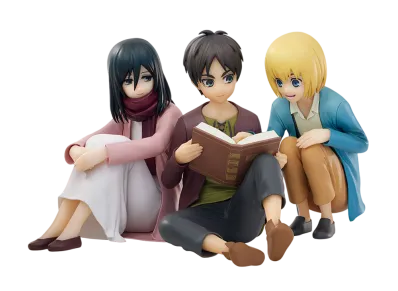 BANDAI "Ichiban Kuji" -Attack on Titan ~Rumble of the Earth~- A Prize Eren & Mikasa & Armin Figure ~The world outside the walls~