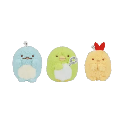 BANDAI "Ichiban Kuji" -Sumikko Gurashi ~What if Sumikko evolved?~- C Prize Plush toy set (lizard, penguin?, fried shrimp)