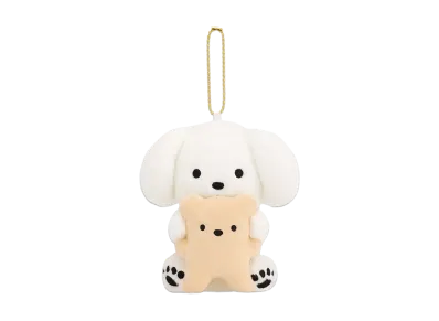 BANDAI "Ichiban Kuji" -Chokotto: A Little Bit of Life with a Dog - Illustration by Teraoka Natsumi- A Prize Chirarin Friends Dog Plush Mascot (Bear)