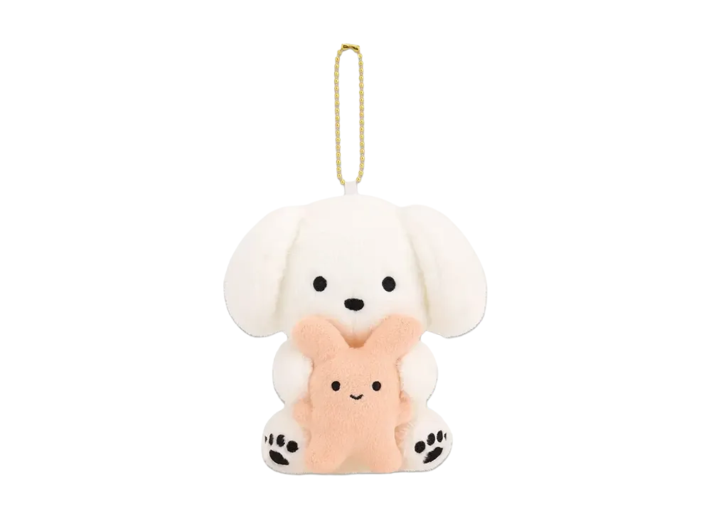 BANDAI "Ichiban Kuji" -Chokotto: A Little Bit of Life with a Dog - Illustration by Teraoka Natsumi- B Prize Chirarin Friends Dog Plush Mascot (Rabbit)