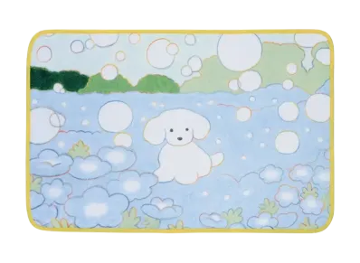 BANDAI "Ichiban Kuji" -Chokotto: A Little Bit of Life with a Dog - Illustration by Teraoka Natsumi- Last One Prize Flower Field and Dog Blanket