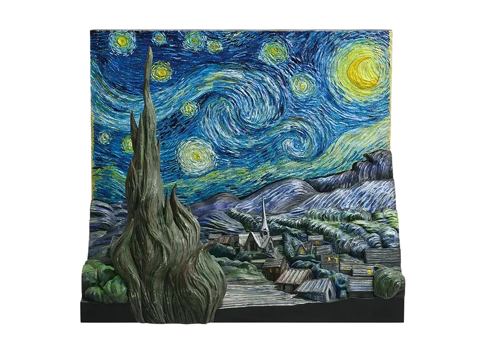 BANDAI "Ichiban Kuji" -Vincent van Gogh- A Prize The Starry Night Diorama Figure