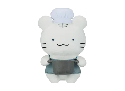 BANDAI "Ichiban Kuji" -White Tiger and Black Tiger ~Party for Everyone~- A Prize White Tiger Plush in Cooking Style