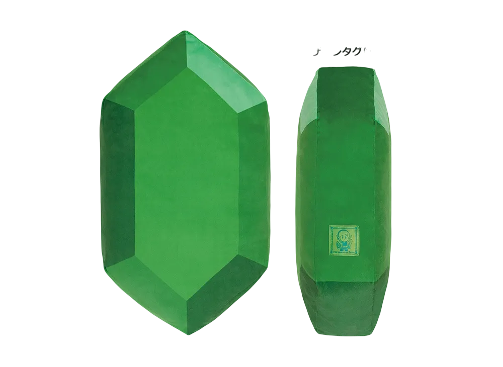 BANDAI "Ichiban Kuji" -The Legend of Zelda Echoes of Hyrule- Last One Prize Rupee-Shaped Cushion Green Rupee ver.