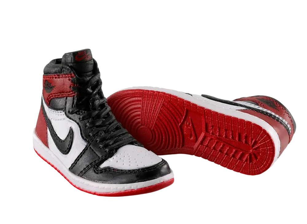 BANDAI NIKE Air Jordan 1 High 85 MINIATURE COLLECTION Black Toe (White/Red/Black)