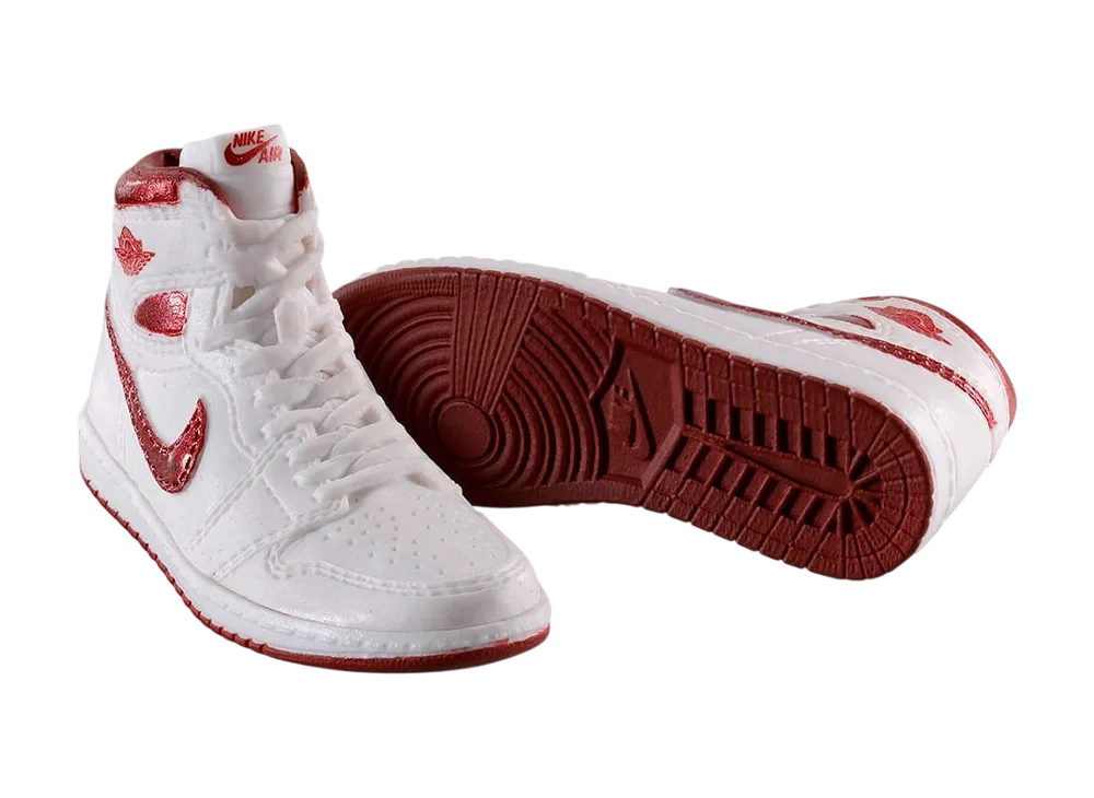 BANDAI NIKE Air Jordan 1 High 85 MINIATURE COLLECTION Metallic Burgundy (White/Met Burgundy)
