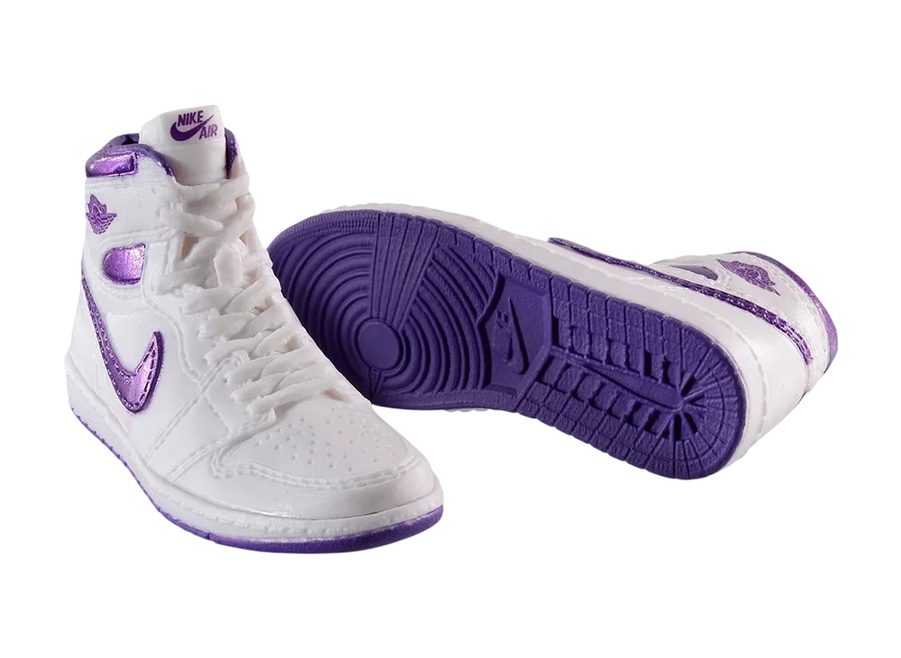 BANDAI NIKE Air Jordan 1 High 85 MINIATURE COLLECTION Metallic Purple (White/Met Purple)