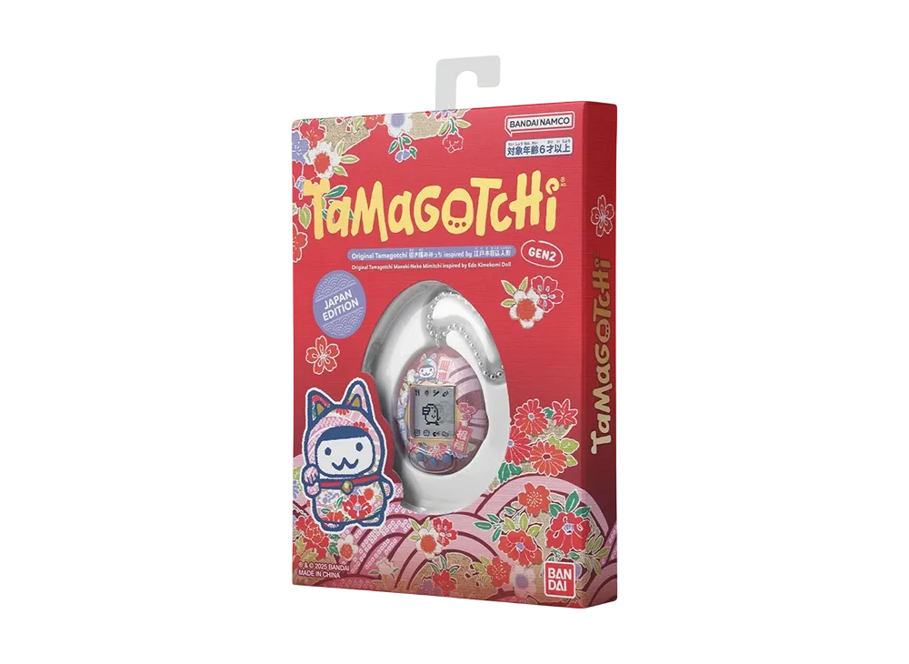 BANDAI "Original Tamagotchi" beckoning cat Mimicchi inspired by Edo Kimekomi doll