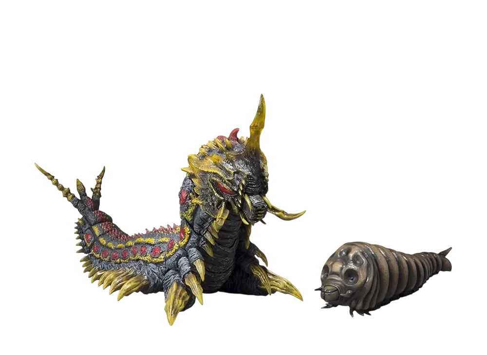 BANDAI "S.H.MonsterArts" -Godzilla vs Mothra- Mothra (larvae) and Butler (larvae) set