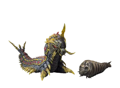 BANDAI "S.H.MonsterArts" -Godzilla vs Mothra- Mothra (larvae) and Butler (larvae) set