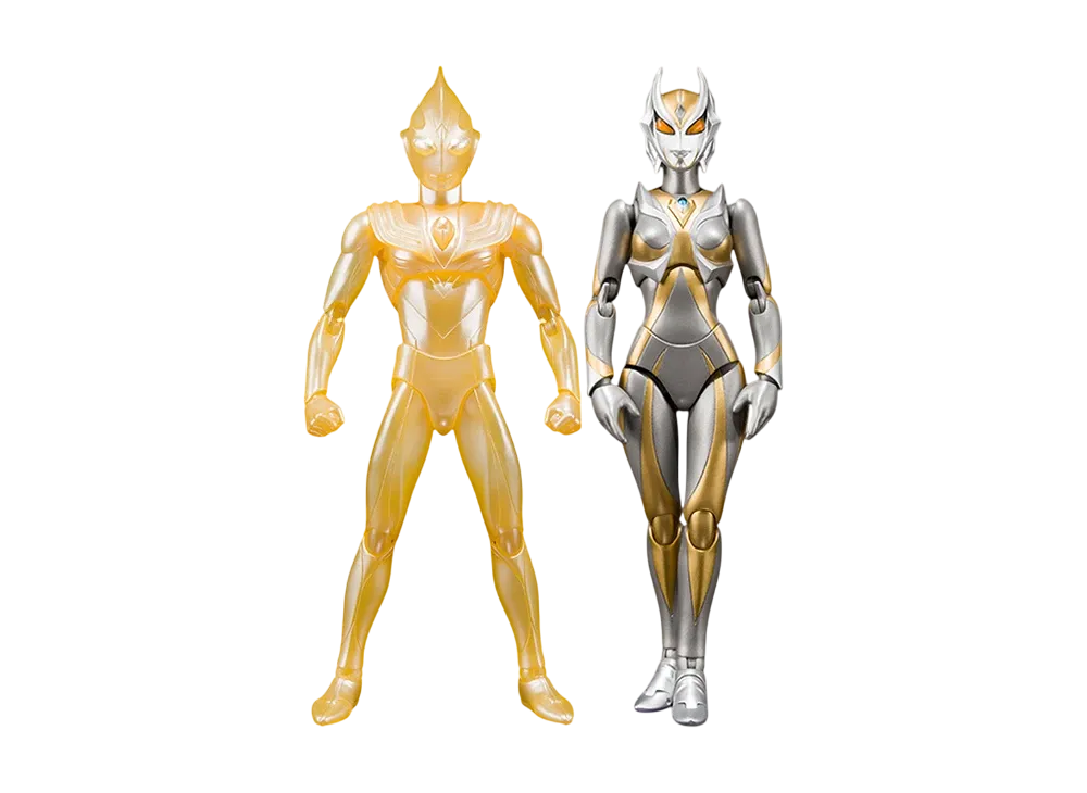 BANDAI "ULTRA-ACT" -Ultraman Tiga- GLITTER TIGA & Camilla Set