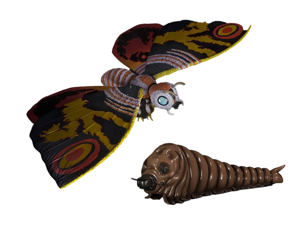 BANDAI "S.H.MonsterArts" -Godzilla vs Mothra- Mothra (adult) & Mothra (larva) Special Color Ver.