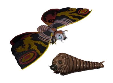 BANDAI "S.H.MonsterArts" -Godzilla vs Mothra- Mothra (adult) & Mothra (larva) Special Color Ver.