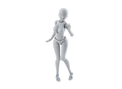 BANDAI "S.H.Figuarts" -BODY-KUN/BODY-CHAN- BODY CHAN -KENTARO YABUKI- WIRE FRAME (Gray Color Ver.)