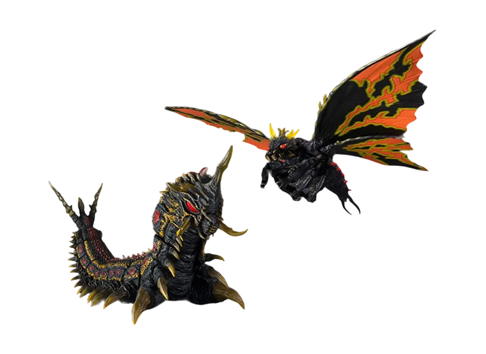 BANDAI "S.H.MonsterArts" -Godzilla vs Mothra- Batra (adult) & butter (larva) Special Color Ver.