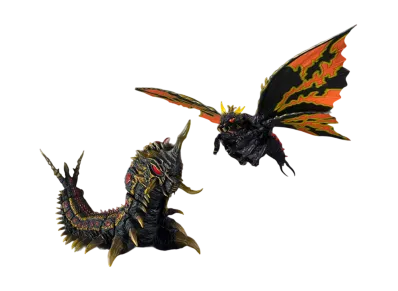 BANDAI "S.H.MonsterArts" -Godzilla vs Mothra- Batra (adult) & butter (larva) Special Color Ver.