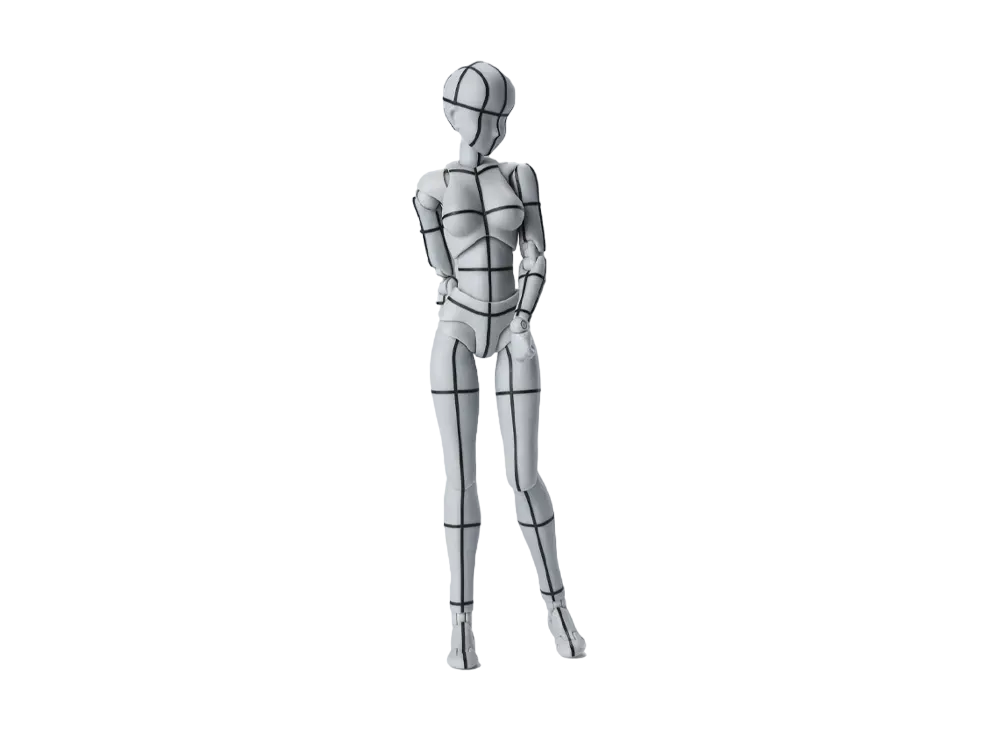 BANDAI "S.H.Figuarts" -BODY-KUN/BODY-CHAN- BODY CHAN -WIRE FRAME- (Gray Color Ver.)