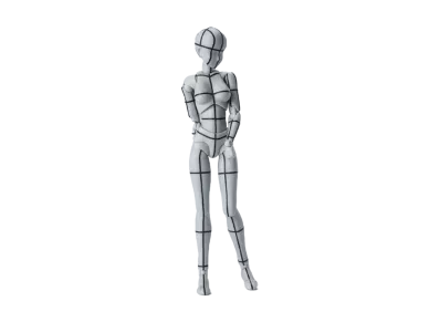 BANDAI "S.H.Figuarts" -BODY-KUN/BODY-CHAN- BODY CHAN -WIRE FRAME- (Gray Color Ver.)
