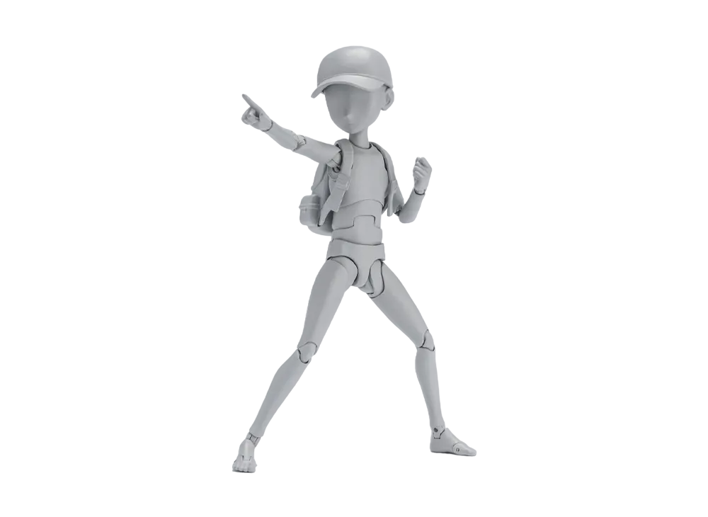 BANDAI "S.H.Figuarts" -BODY-KUN/BODY-CHAN- S.H.Figuarts BODY KUN -KEN SUGIMORI- Edition (Gray Color Ver.)