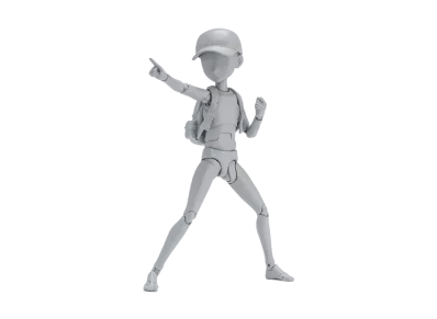 BANDAI "S.H.Figuarts" -BODY-KUN/BODY-CHAN- S.H.Figuarts BODY KUN -KEN SUGIMORI- Edition (Gray Color Ver.)