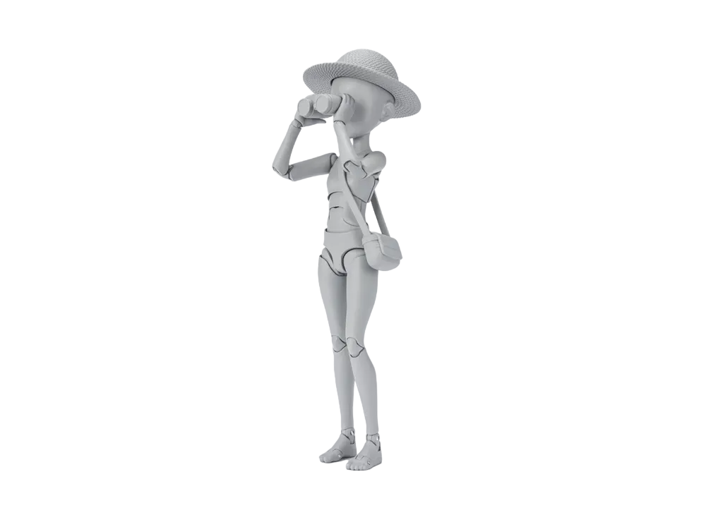 BANDAI "S.H.Figuarts" -BODY-KUN/BODY-CHAN- S.H.Figuarts BODY CHAN -KEN SUGIMORI- Edition (Gray Color Ver.)