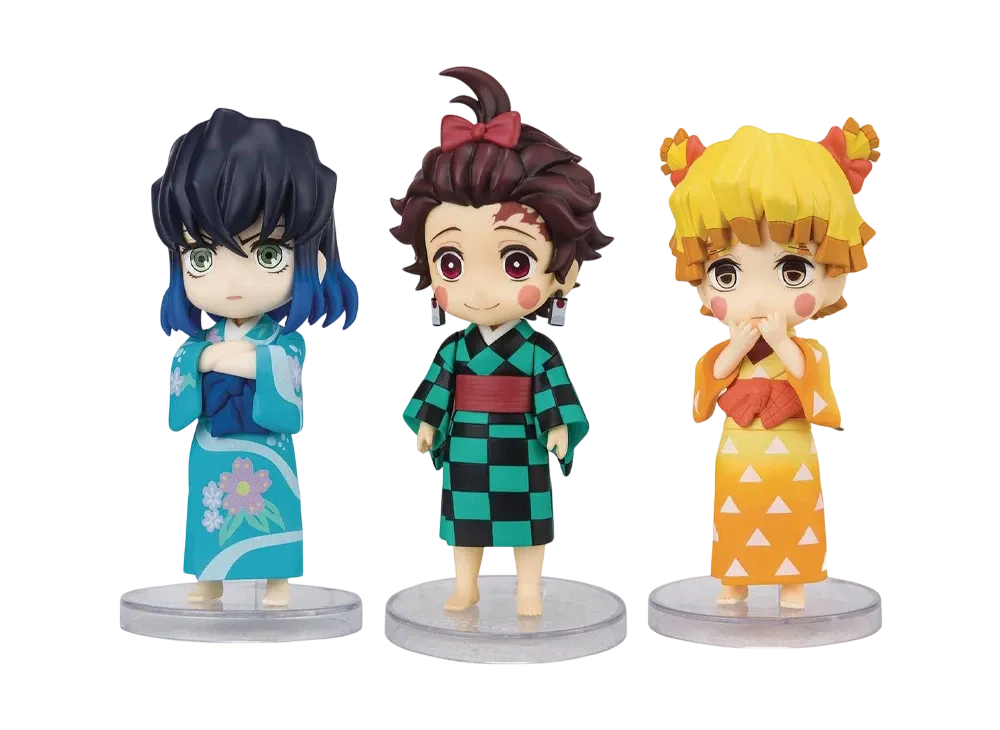 BANDAI "Figuarts mini" -Demon Slayer: Kimetsu no Yaiba- Sumiko / Zenko / Inoko -Entertainment District Arc Set-