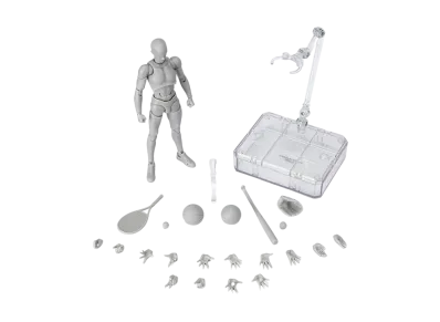 BANDAI "S.H.Figuarts" -BODY-KUN/BODY-CHAN- BODY-KUN -Sports- Edition DX SET (Gray Color Ver.)