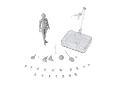 BANDAI "S.H.Figuarts" -BODY-KUN/BODY-CHAN- BODY-CHAN -Sports- Edition DX SET (Gray Color Ver.)