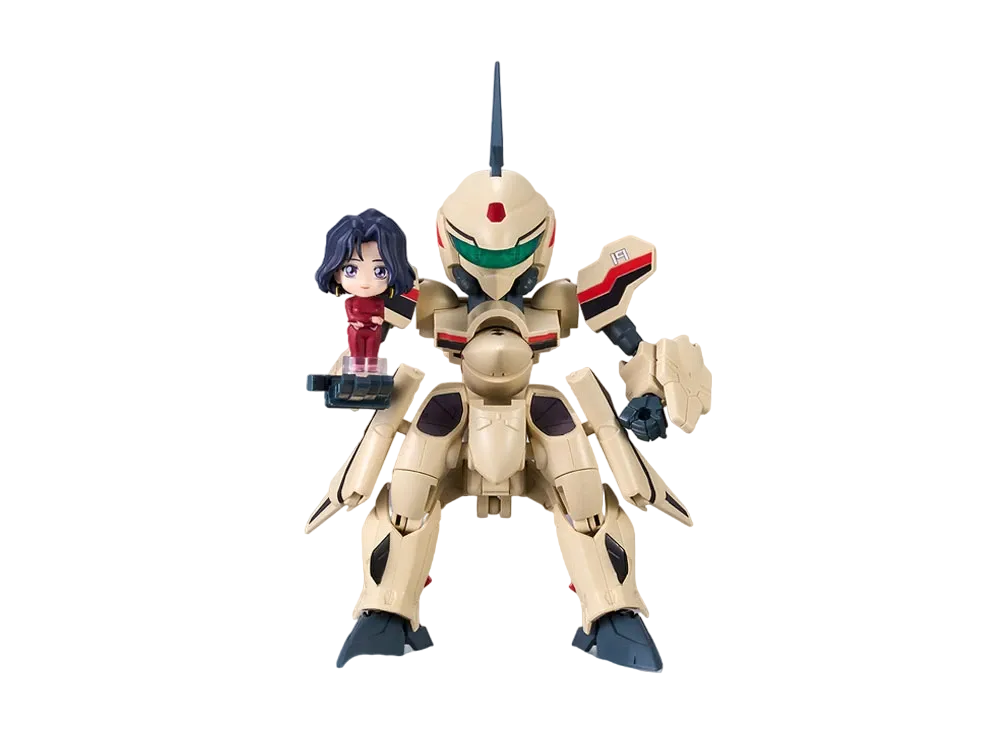 BANDAI "TINY SESSION" -Macross Plus- YF-19(ISAMU ALVA DYSON USE) with MYUNG FANG LONE
